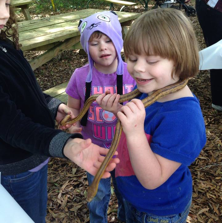 Photo: Nikki's Girls with a Local Snake Friend